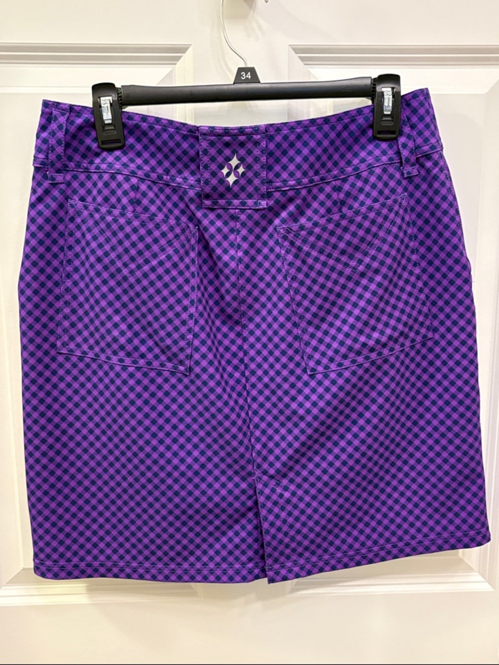 Jofit Purple Checkered Golf Skort with Front Pockets NNT size 6 - Picture 4 of 14